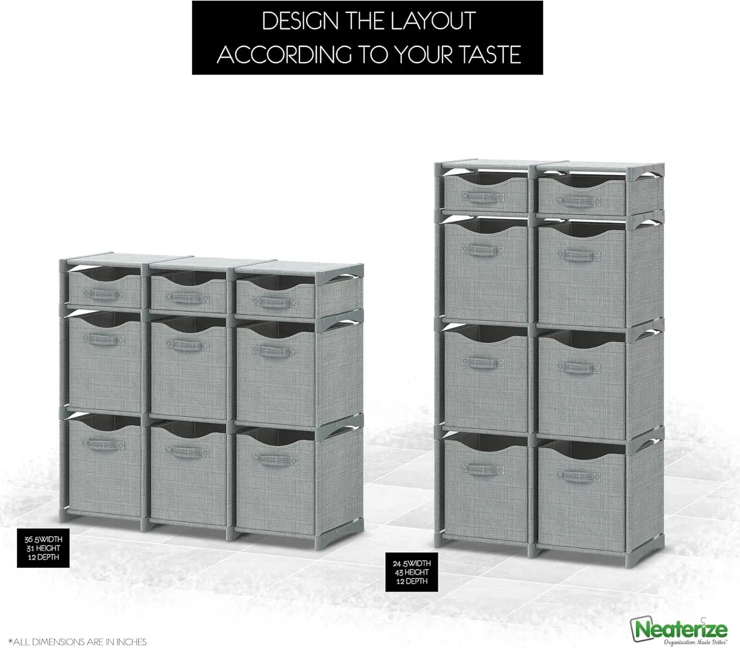 9 Cube Closet Organizers, Includes All Storage Cube Bins, Easy To Assemble Storage Unit With Drawers | Room Organizer For Clothe 5