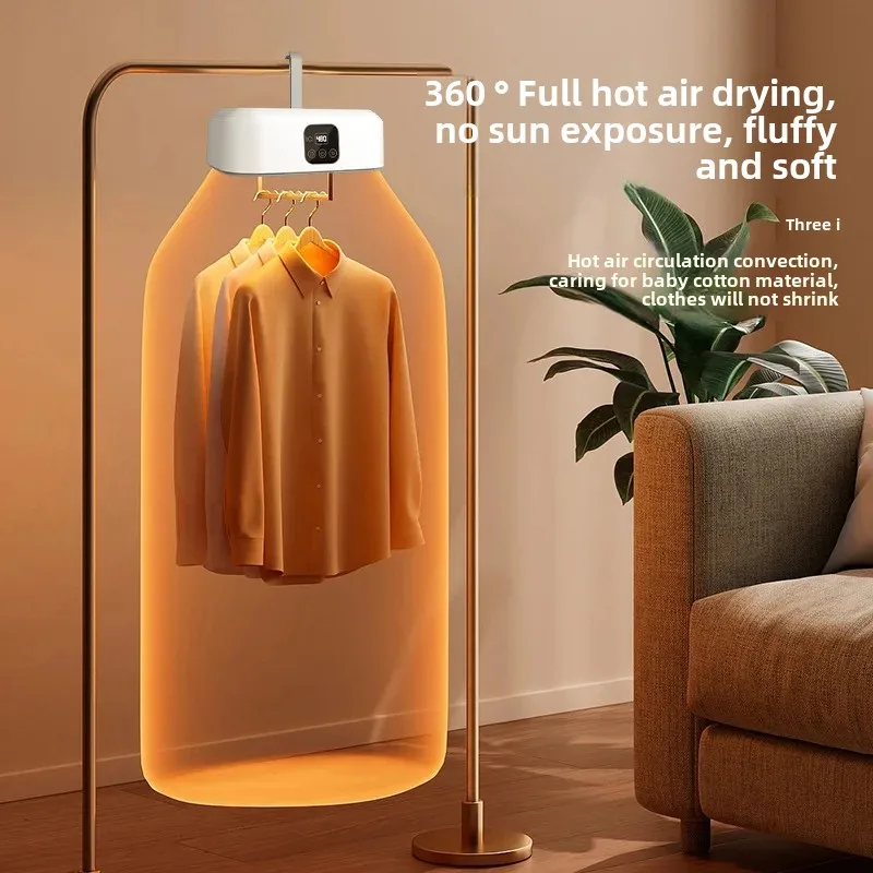 Portable Mini Foldable Drying Machine For Travel And Baby Dormitory Use Small Home Appliance PTC Heated Dryer With Power Protect
