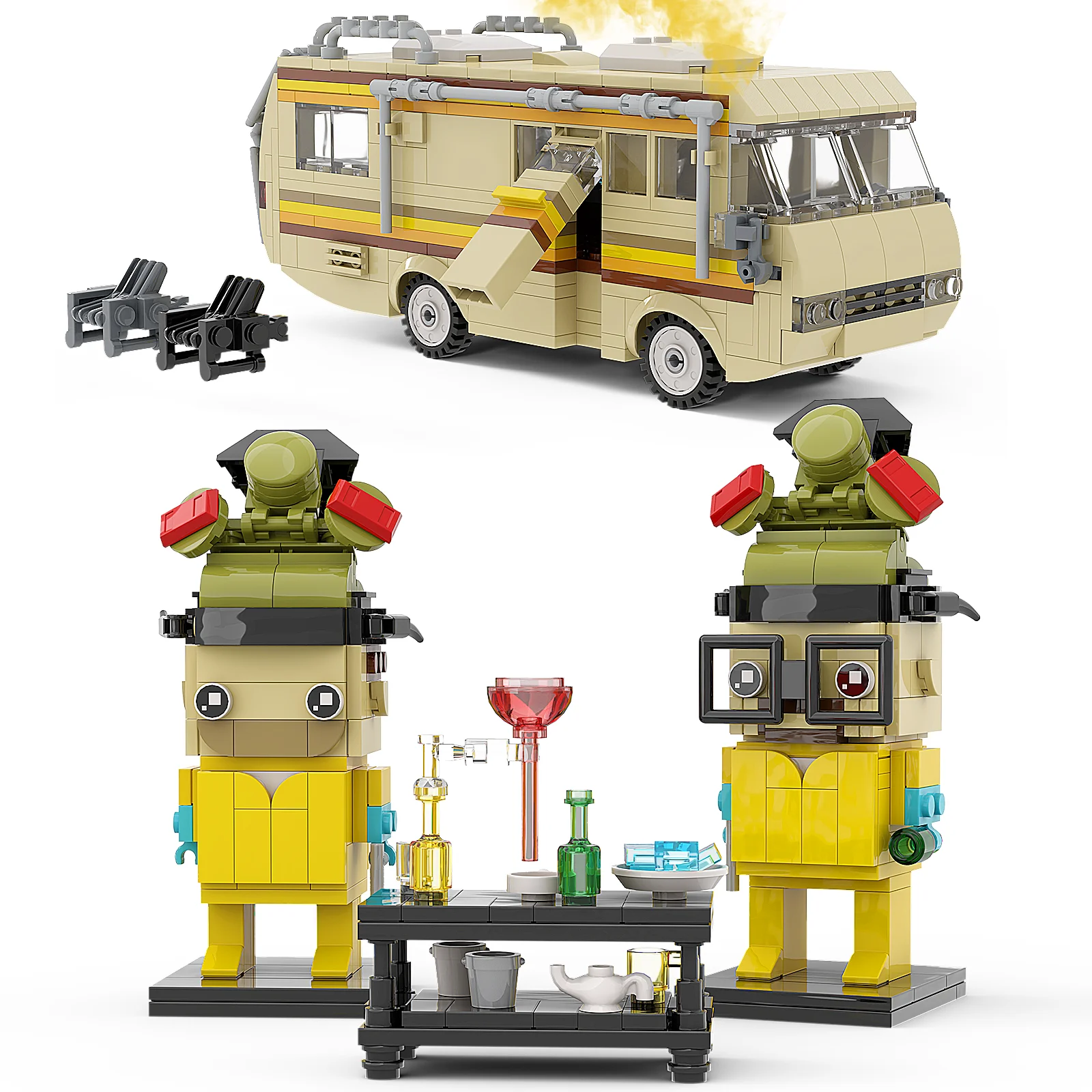 Breaking Bad Car Building Blocks Kit Walter White Pinkman Cooking Lab RV Vehicle 7 Breaking Bad Car Building Blocks Kit Walter White Pinkman Cooking Lab RV Vehicle