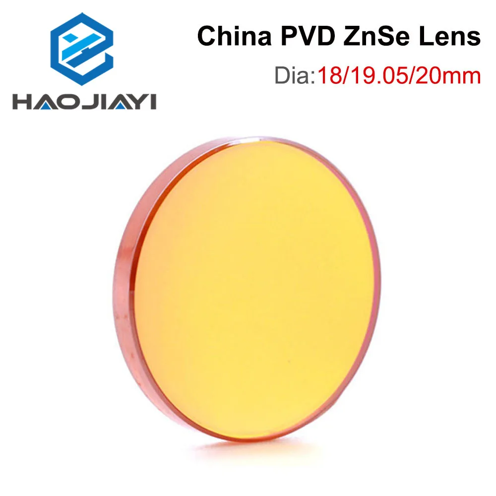 HAOJIAYI 중국 레이저 조각 절단기용 PVD CO2 ZnSe 초점 렌즈, 직경 18 19.05 20mm, FL38.1 50.8 63.5 101.6 127mm, 1.5-4 인치