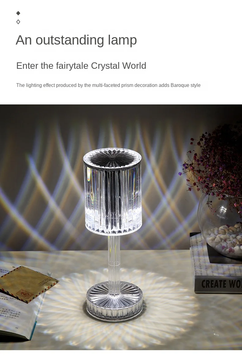 LED lamp of the head of a bed lamp decoration crystal diamond small night light lamp romantic warmth  room decoration lights bright night light