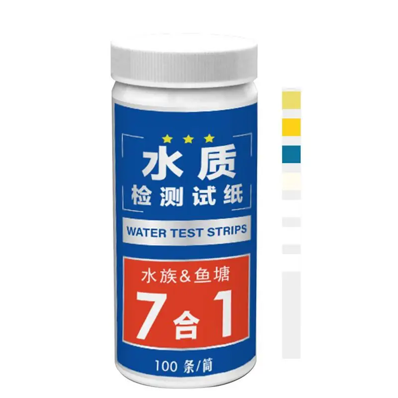 Aquarium Water Test Kit Quick And Accurate Pool Test Strips 7 In 1 Hot Tubs Swimming Pool And Spa Tester for Residual Chlorine