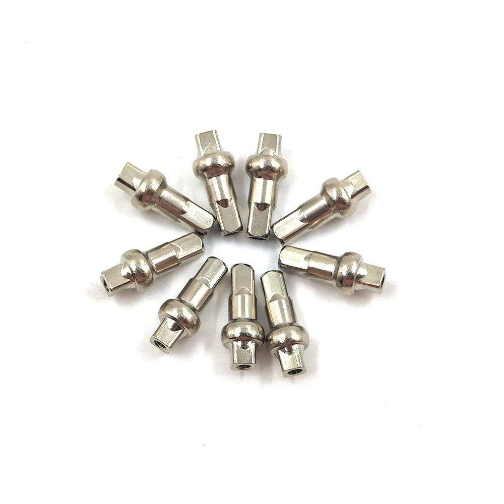 Double Square Head Sliver Pillar DSN Nipples for MTB Road Bike Spoke Brass 14G Spoke14.4mm 16mm 18mm High Strength Nipples