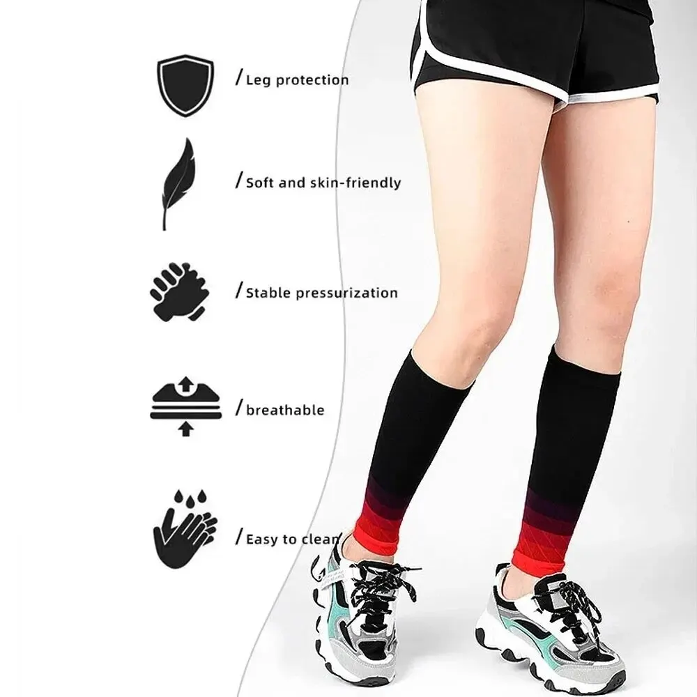 Calf Compression Sleeves 1Pair Calf Support Compression Sleeves for Women Men Running 20-30mmHg Footless Leg Socks Outdoor Sports Marathon