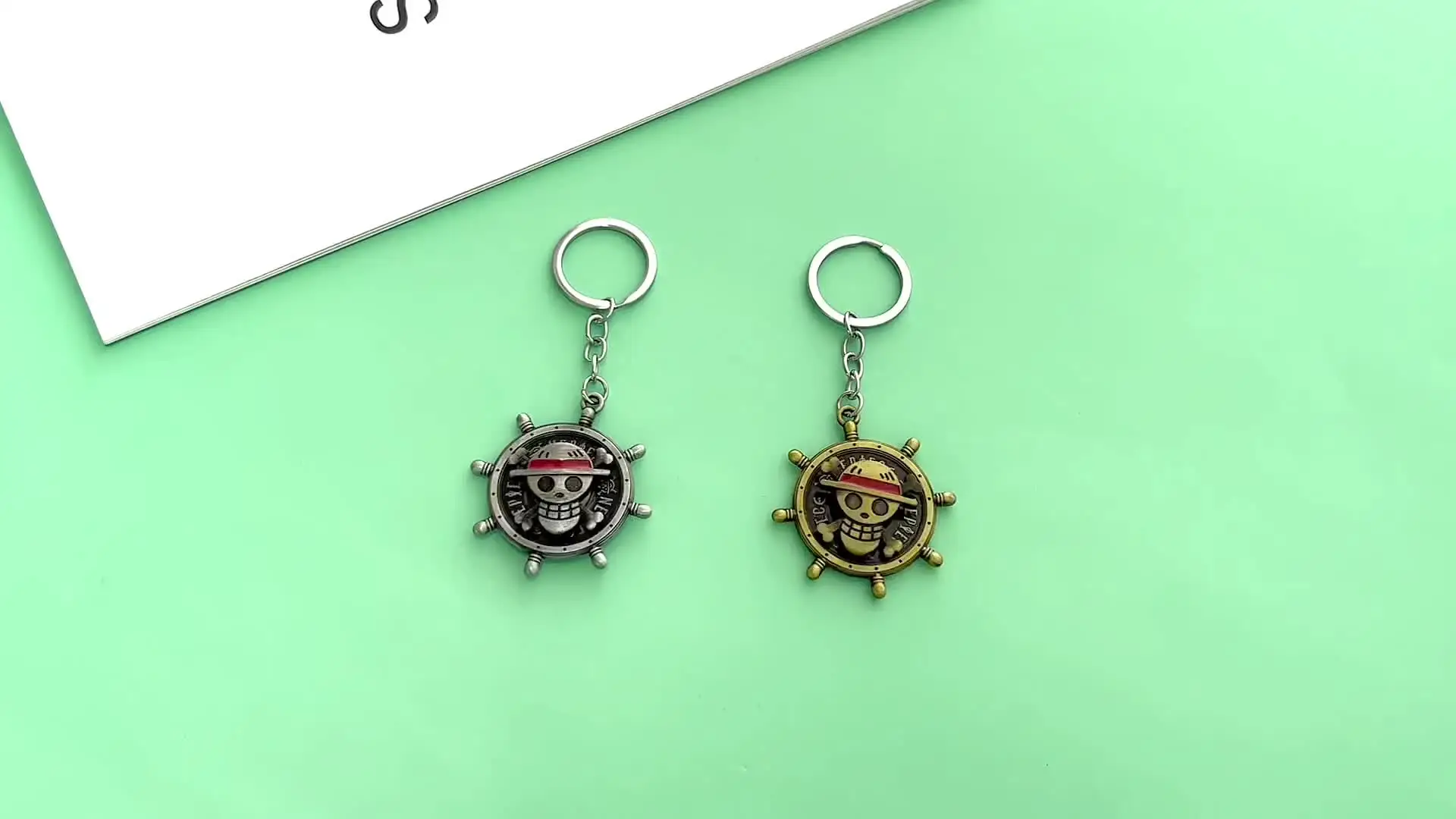 Anime Accessories One Piece Keychain The Straw Hat Pirates Compass