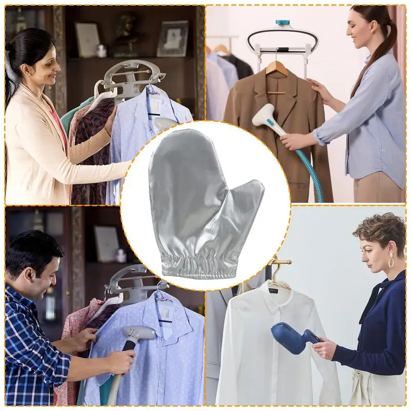 Garment Steamer Gloves Garment Steamer Ironing Glove Waterproof Anti Steam Mitt Heat Resistant 3-Layer Protective Gloves Clothes Garment Steamer