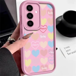 Cartoon Love Pattern Soft Phone Case Cover for Galaxy A26 5G (A101 Pink)