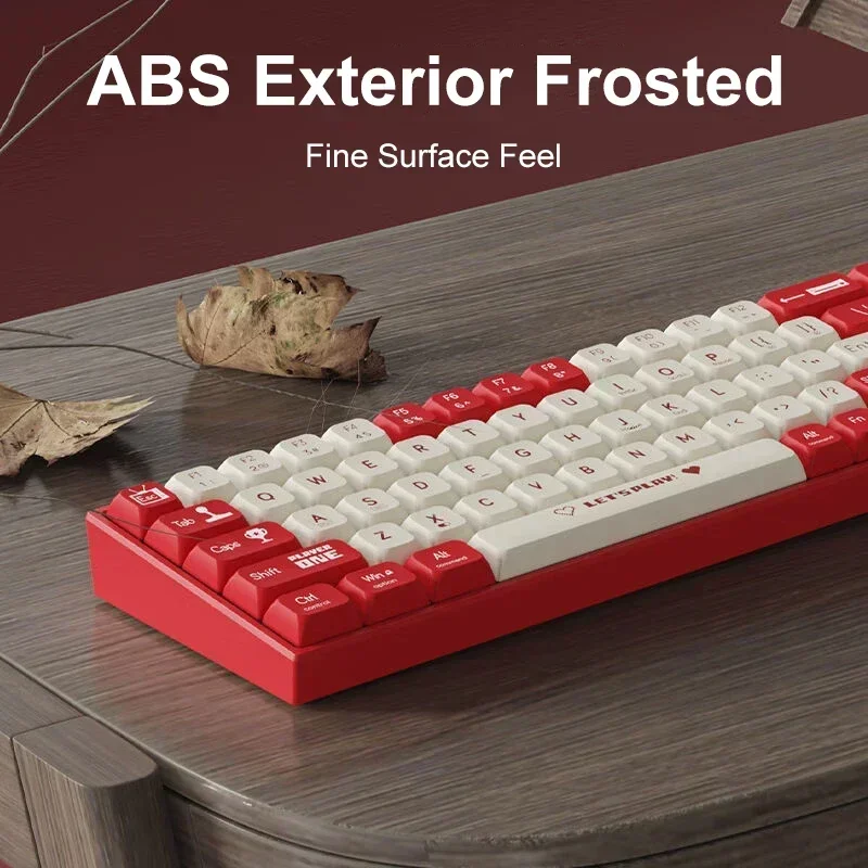Mechanical keyboard AK680 Wired Mechanical Keyboard Duplex Keycap 68 Keys All Keys Hot Swappable Mechanical Keyboard Mixed Color Lighti