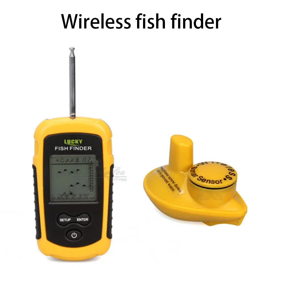 Sonar Ffcw1108-1 Wireless 120M Wireless Fishing Finder Alarm 40M/130Ft Fishfinder Più Profondo Per La Pesca Costiera