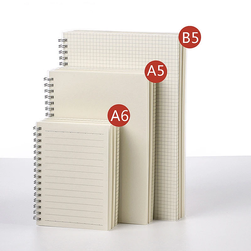 Student Notebook A5 A6 B5 Spiral book coil Notebook To-Do Lined DOT Blank Grid Paper Journal Diary Sketchbook for School Supplies Stationery