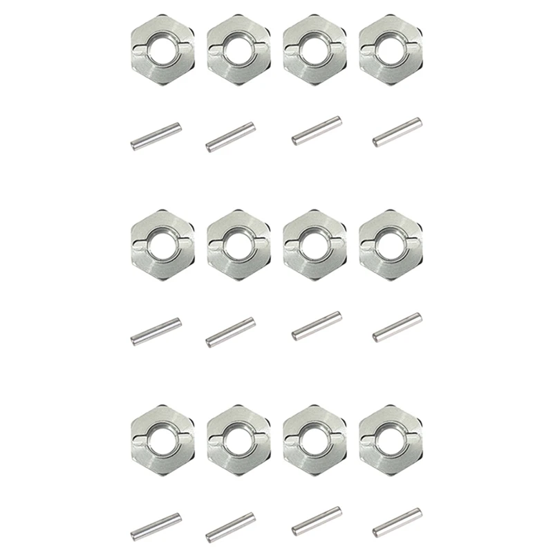 

12Pcs Metal 12Mm Wheel Hex Hub Adapter For MJX Hyper Go H16 16207 16208 16209 16210 14301 14302 RC Car Upgrade Parts