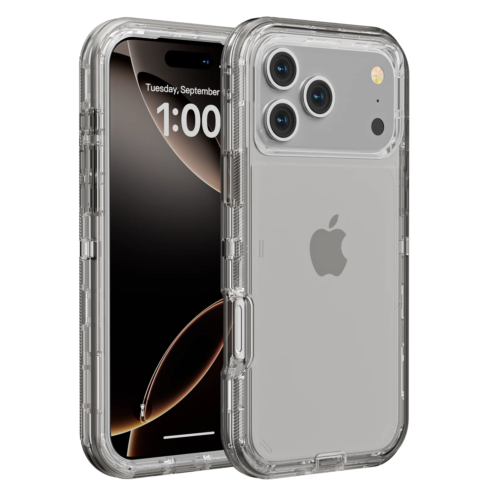 Durable Transparent Shockproof Armor Cover 3-in-1 Hybrid