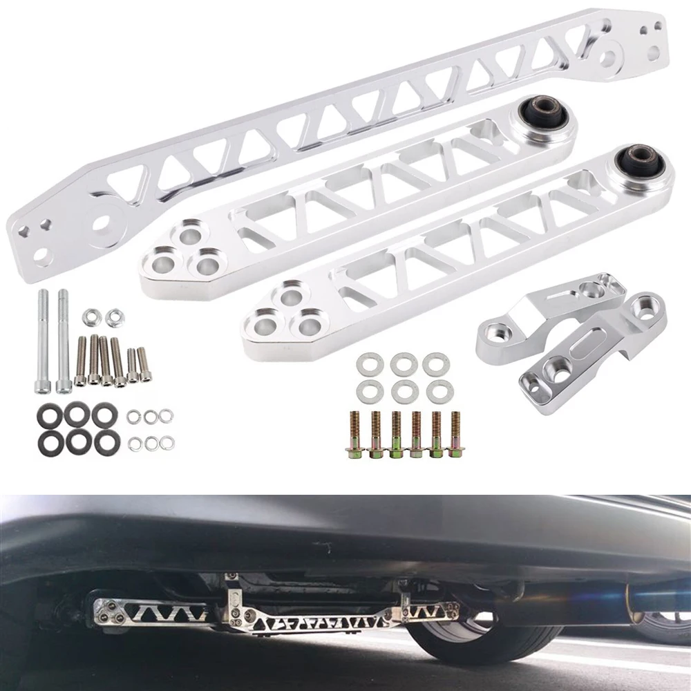 Car Modification Parts Aluminum Silver Rear Lower Control Arms Subframe car-modification-parts-aluminum-silver-rear-lower-control-arms-subframe