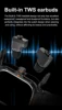 Smart Watch GT55 TWS Headset 2 In 1 Wireless Bluetooth Dual Earbuds Call Health Monitor Sport Music Earphone Smartwatch 6