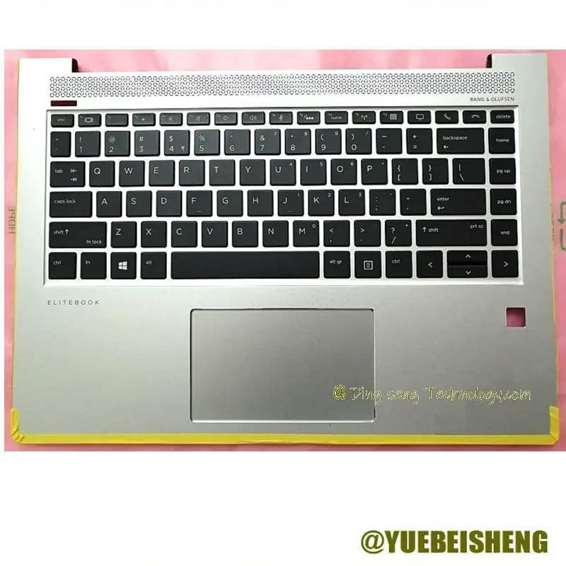 

YUEBEISHENG New For HP Elitebook 1040 G4 Palmrest US keyboard upper cover Touchpad FP hole 3CY0GKA01Y0
