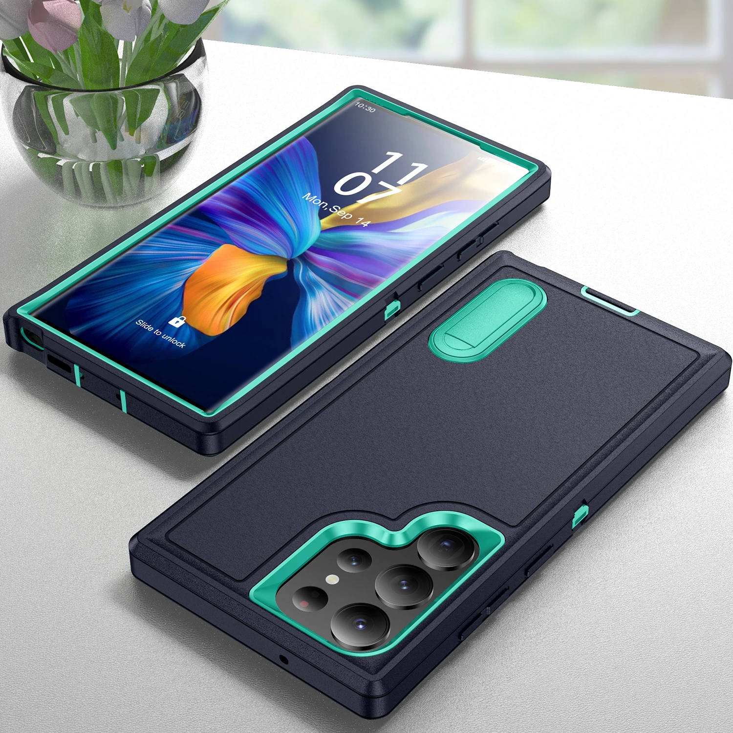 Enhanced Dual Layer Protective Phone Case - Sleek and Durable Back Cover