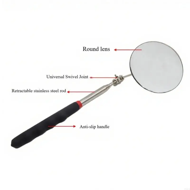 회전 텔레스코픽 원형 거울 32mm/82mm 직경 자동차 수리 도구 R6FB