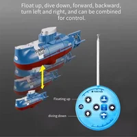 Mini RC Submarine 0.1m/s Speed Go Up and Down Forward and Backward RC Boat Waterproof Diving Toy Simulation Model Gift for Kids 2