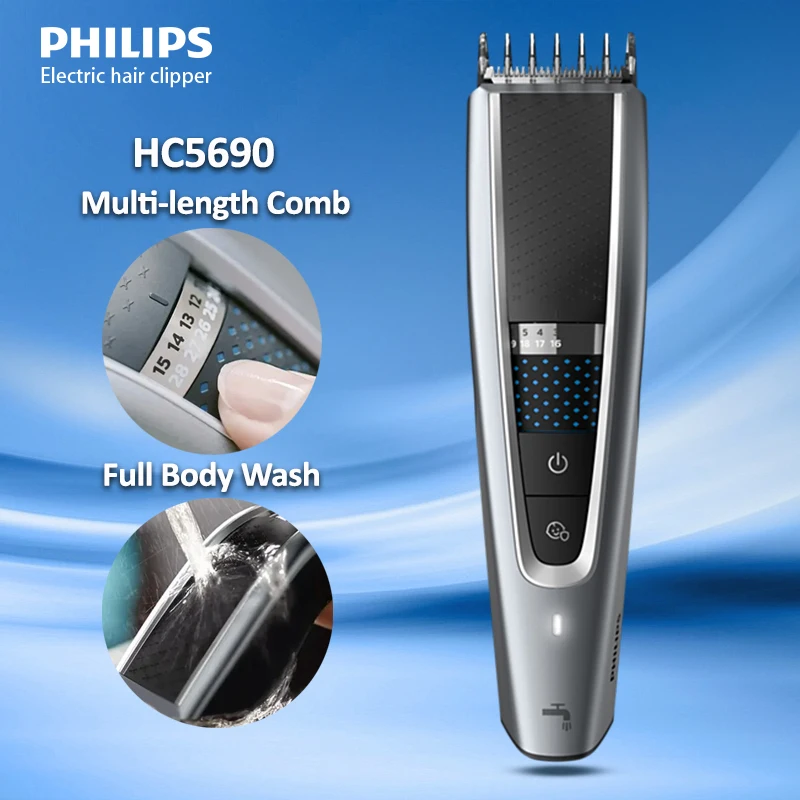 Philips New Hairclipper Series 5000 Electric Hair Cutter Head Washable Household Electric Hair Clipper HC3688 Type C Charge Port