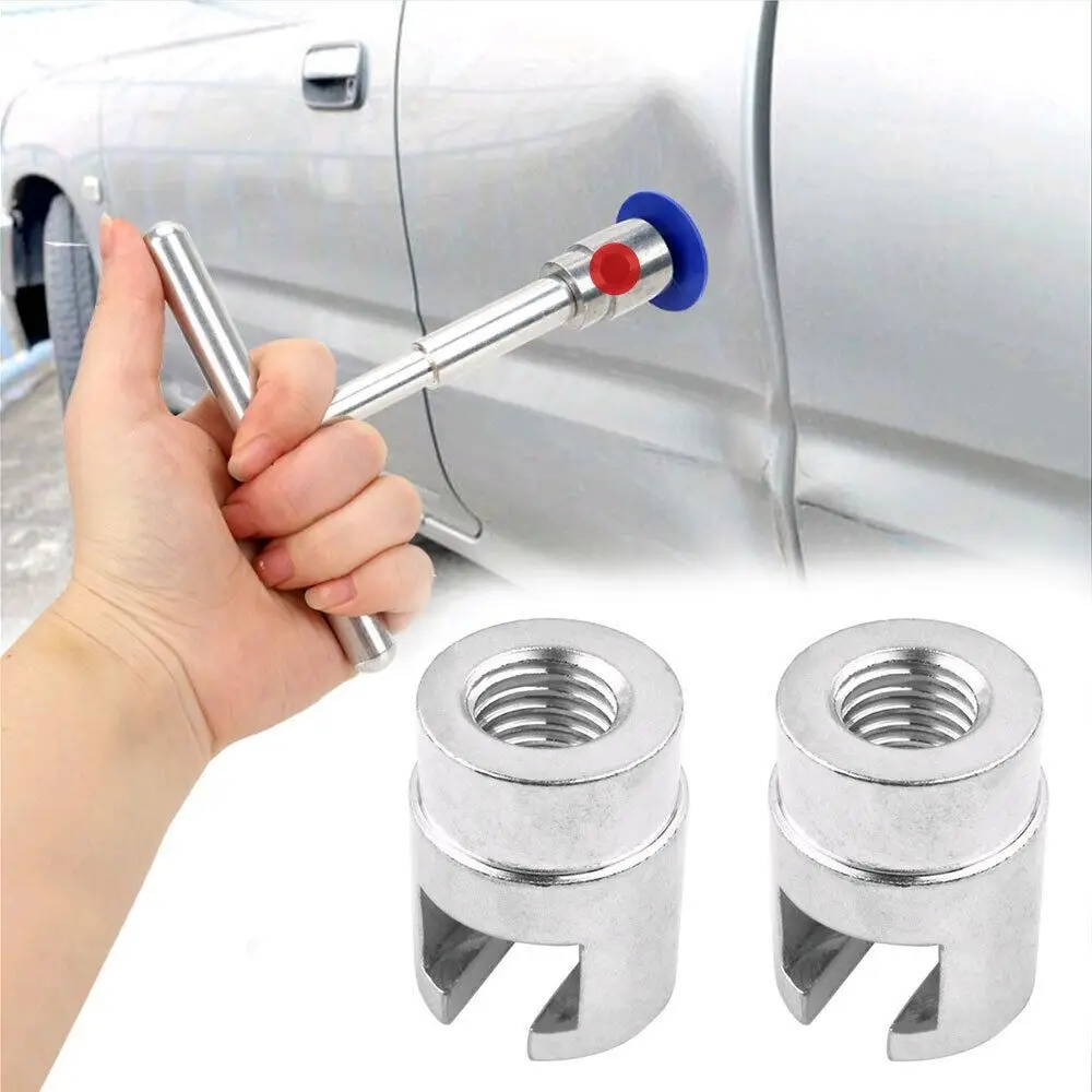 

M10/M12 Car Dent Repair Puller Head Repair Kit Aluminum Alloy Slide Hammer Dent Puller Silver Dent Repair Adapter Car Repair