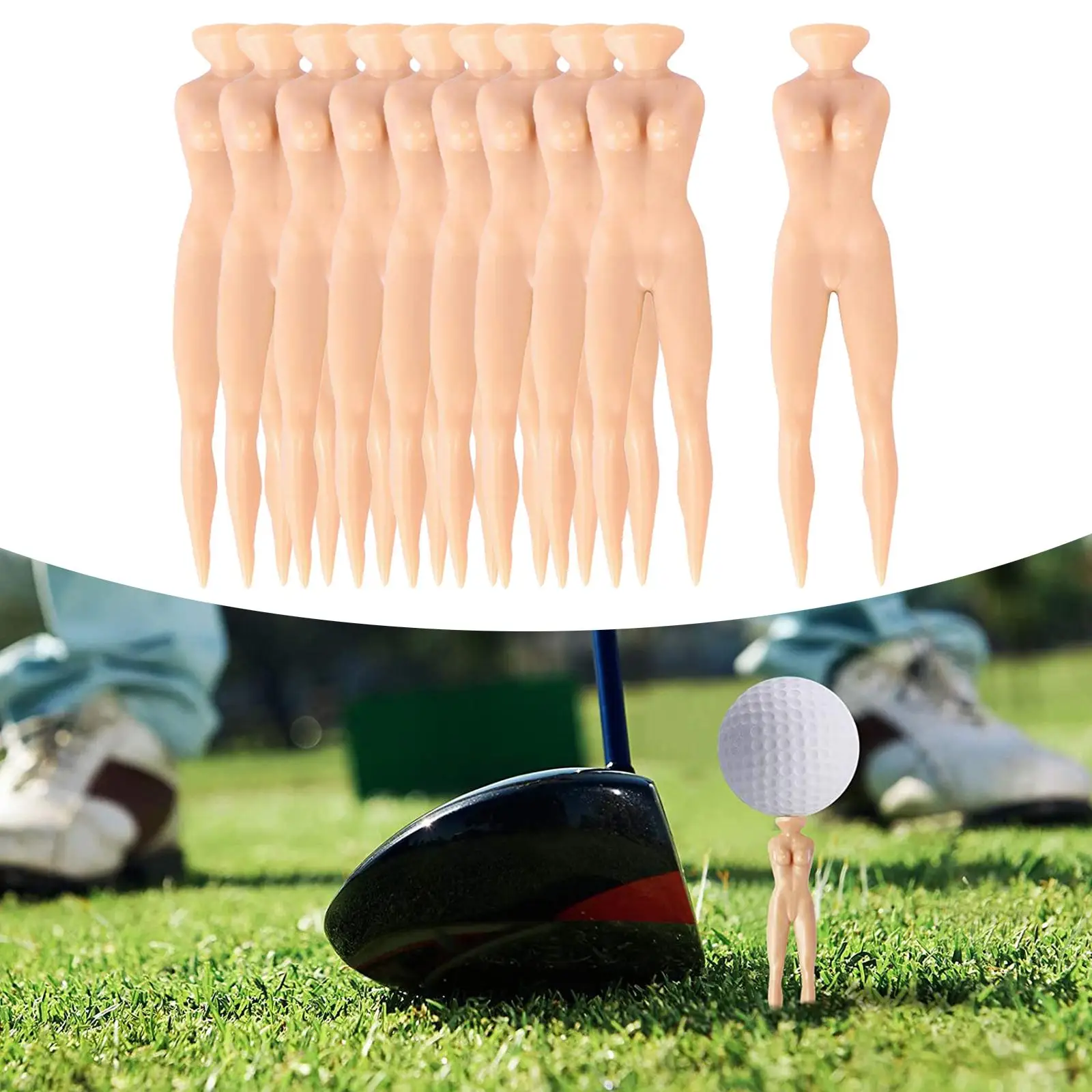10pcs  Lady Women Body Golf Club Tees Durable Professional Tool