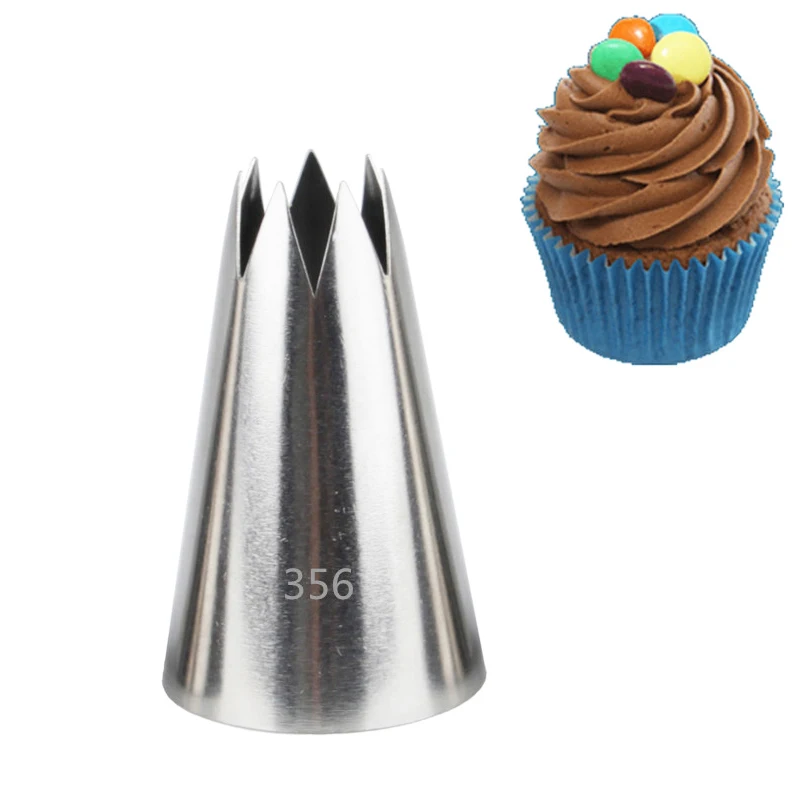 

Large #356 Cake Decorating Tip Stainless Steel DIY Cream Icing Piping Nozzles Cupcake Pastry Tips Baking Tools