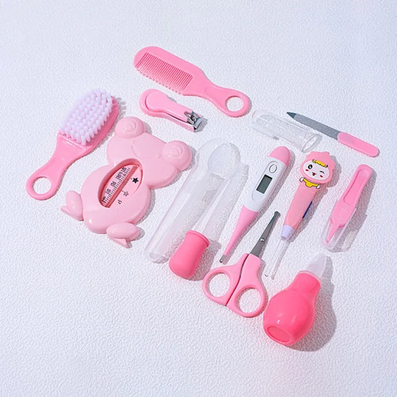13 Pcs/Set Baby Grooming Kits Bebe Kids Nail Hair Health Care Thermometer Grooming Brush Kit Baby Care Tools Essentials