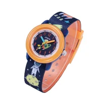 Kids Sports Watch Cartoon Waterproof Quartz Wristwatches for Boys Girls Time Teacher Breathable Fabric Band Children Watches