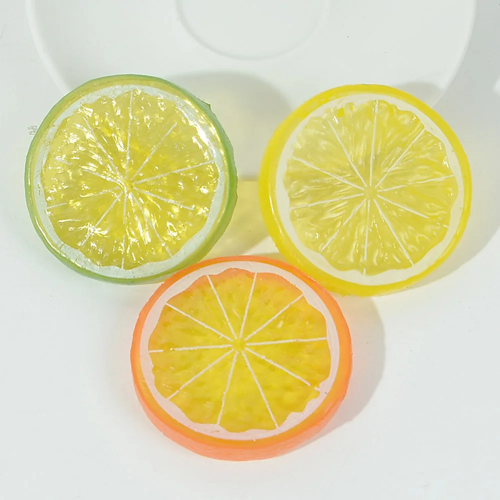 3/9pcs Mini Simulation Fruit Lemon Slices Fake Artificial Plastic Fruit Model Decorative Wedding Ornament Festival Decoration