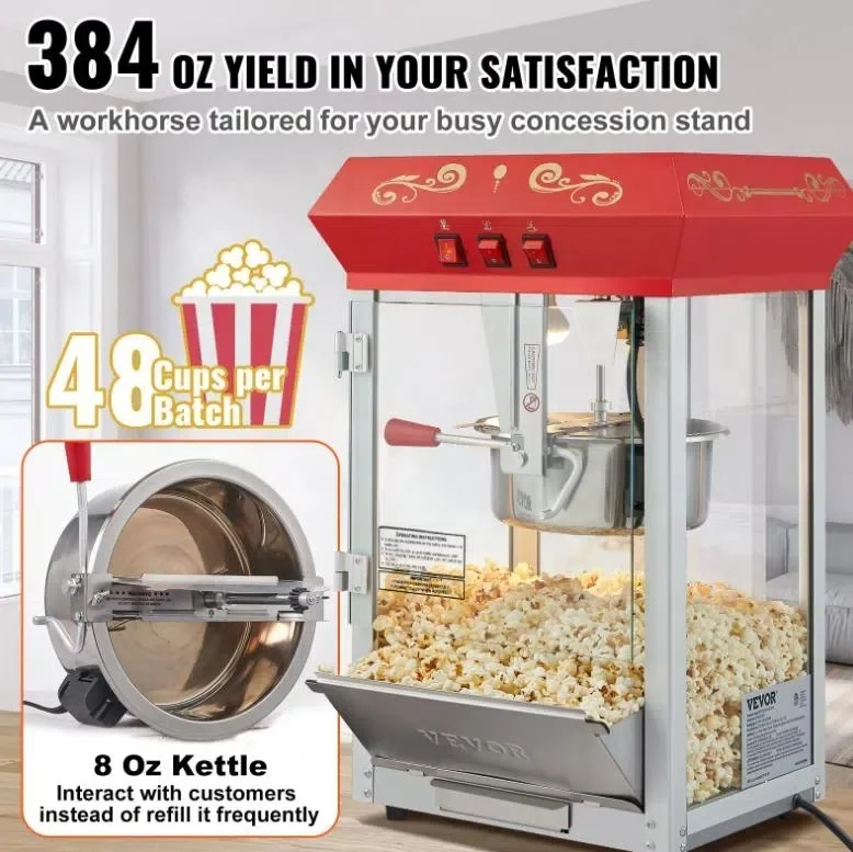 mini popcorn machine ELECTRIC gas operated 16oz 8oz 8 16 20 oz ounce commercial popcorn making machine used pot pop corn makers 6