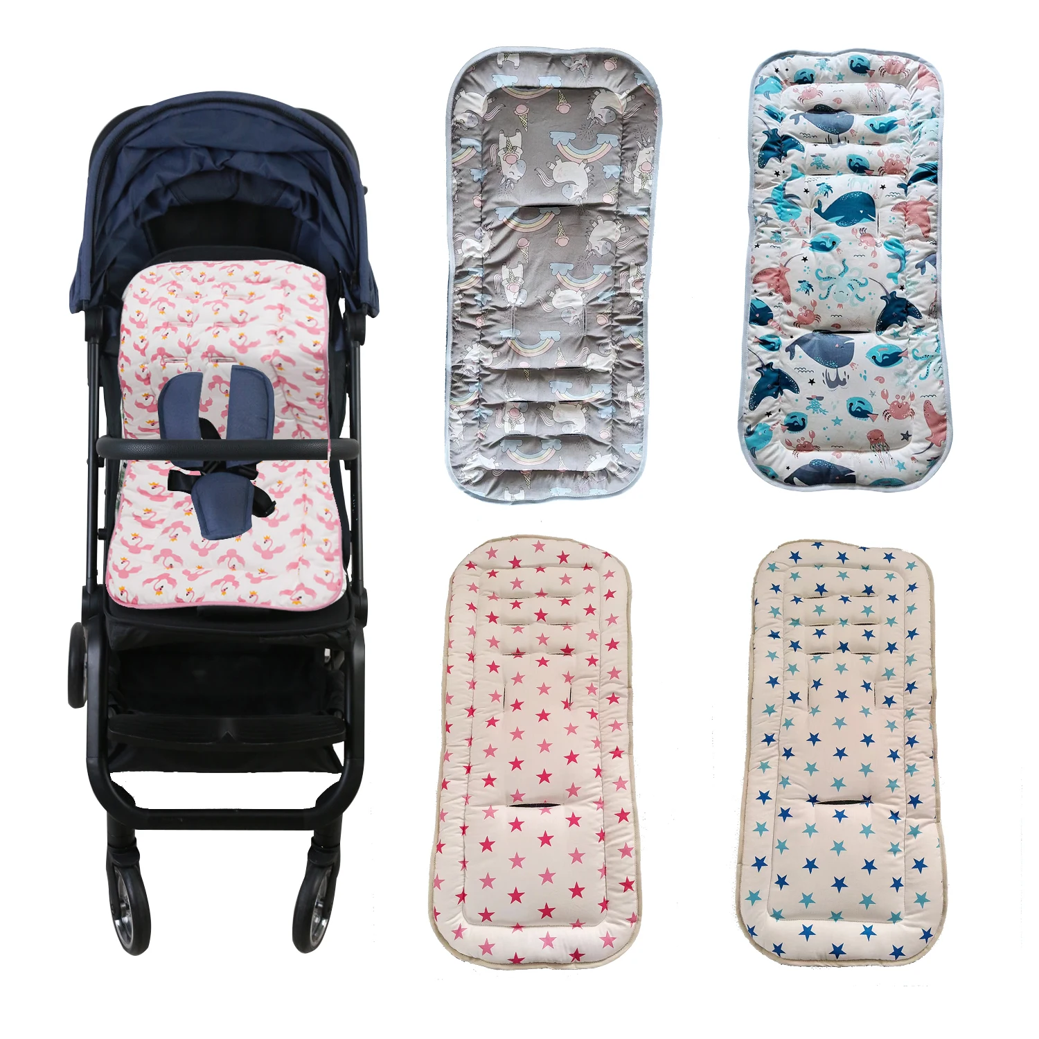 

Stroller Seat Liner for Baby Pushchair Car Cart Chair Mat Child Trolley Mattress Diaper Pad Infant Stroller Cushion Accessories