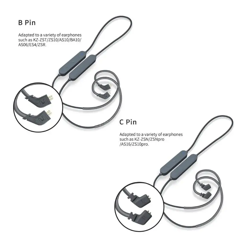 

Беспроводной кабель для гарнитуры ZSN/ZSNPro/AS16/ZS10Pro/ZST/ZS10, 2-контактный соединительный провод