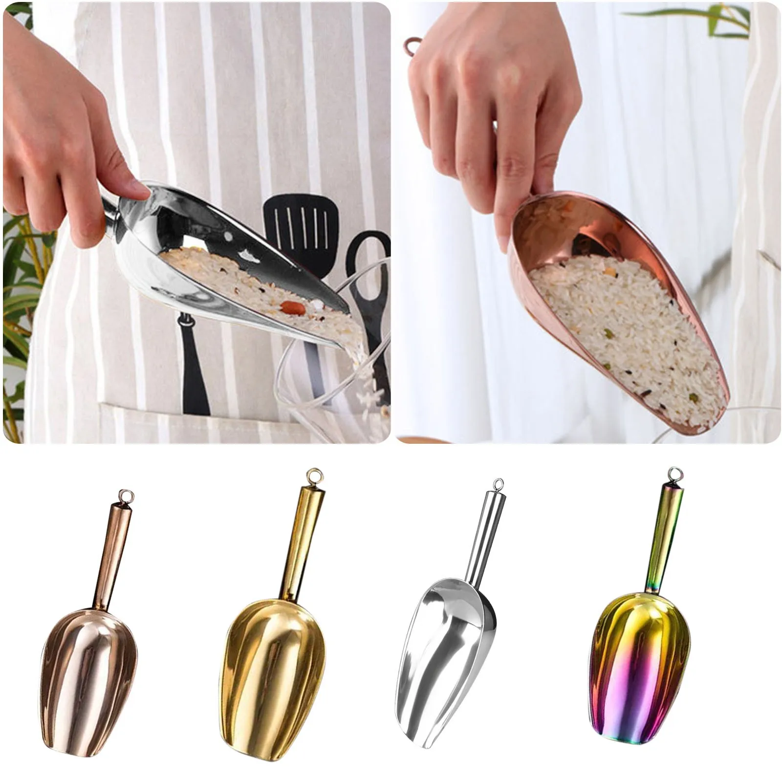 Ice Scoop For Ice Machine Long Handle Space Saving Portable Ice Scoop  Refrigerator Scoop Foldable Safe Ice Scoop For Bars - AliExpress