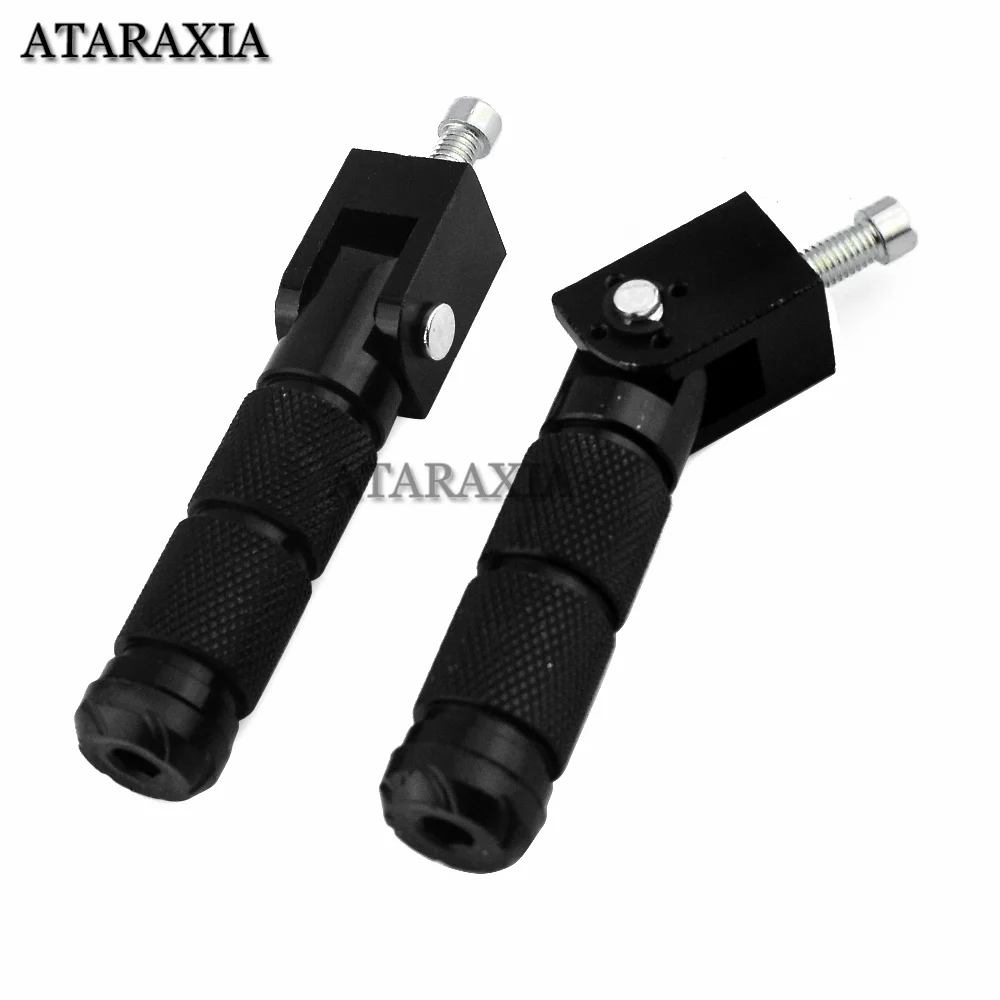 M8 Universal Motorcycle Motor Bike Folding Footrests Footpegs Foot Rests Pegs Rear Pedals Set CNC Aluminum Motorcycle Part motorcycle accessories,motorcycle foot pedals,motorcycle footrests