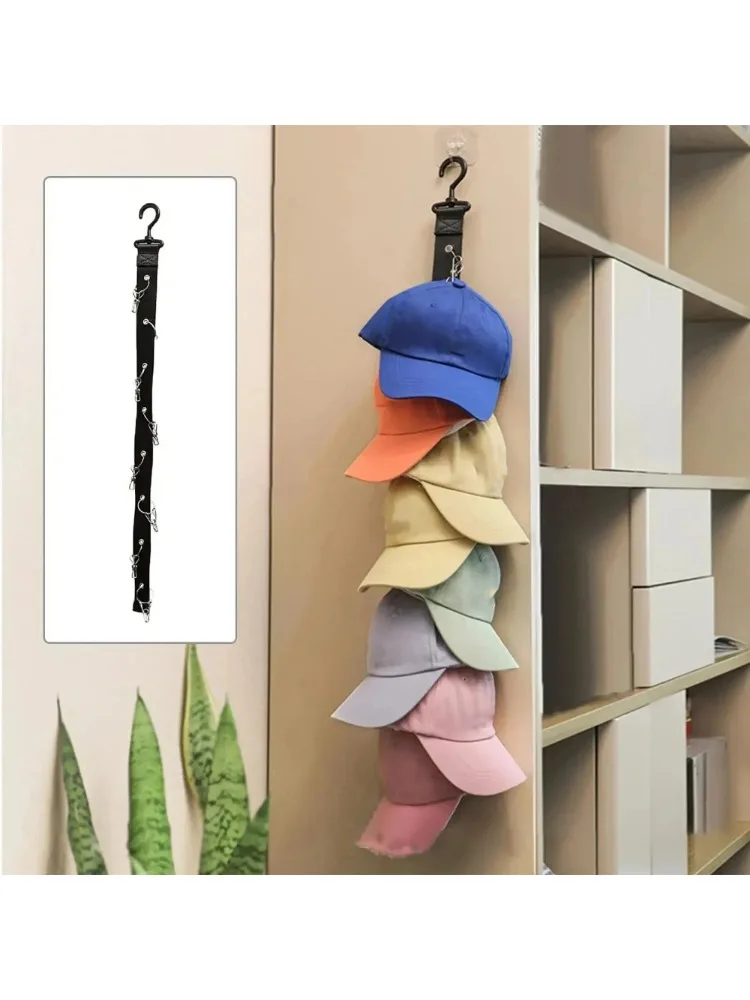 Hat Rack 1PCS Hanging with Hook with Metal Clips Hat Collections Caps Stand for Baseball Golf