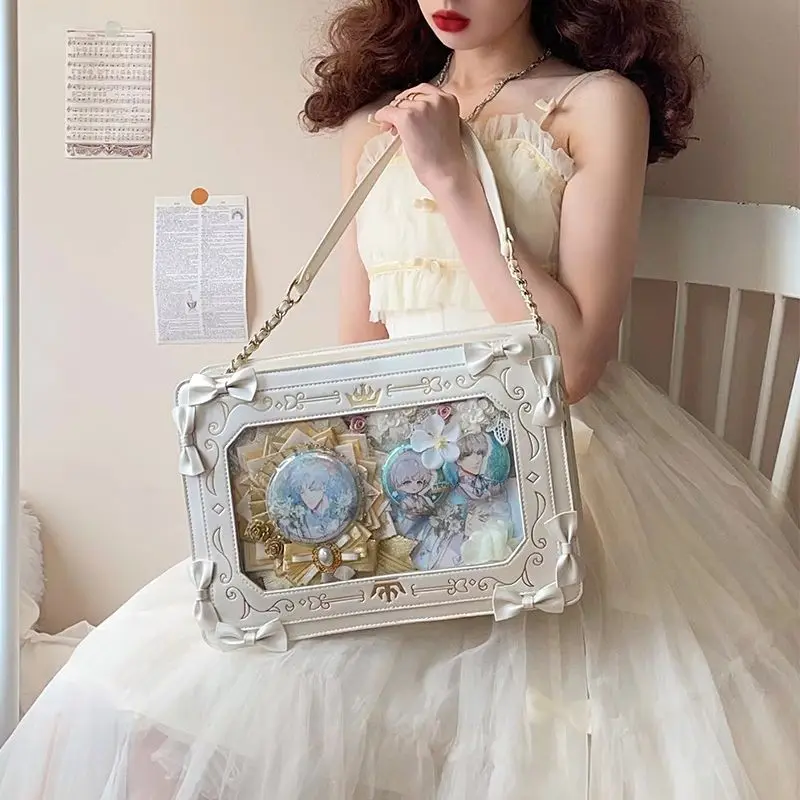 HAEX Lolita Women Ita Bags Fashion New Japanese Style JK Uniform Subculture Bolso Mujer Kawaii Bow Crossbody Shoulder Bags