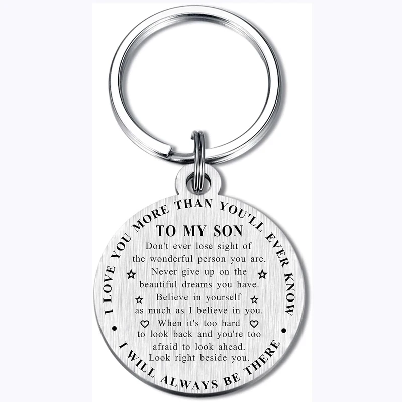 Portachiavi Ispirazionale In Acciaio Inox Con Incisione "Se Puoi Sognarlo, Puoi Farlo" - Regalo Per Figlio, Figlia, Amici, Laurea