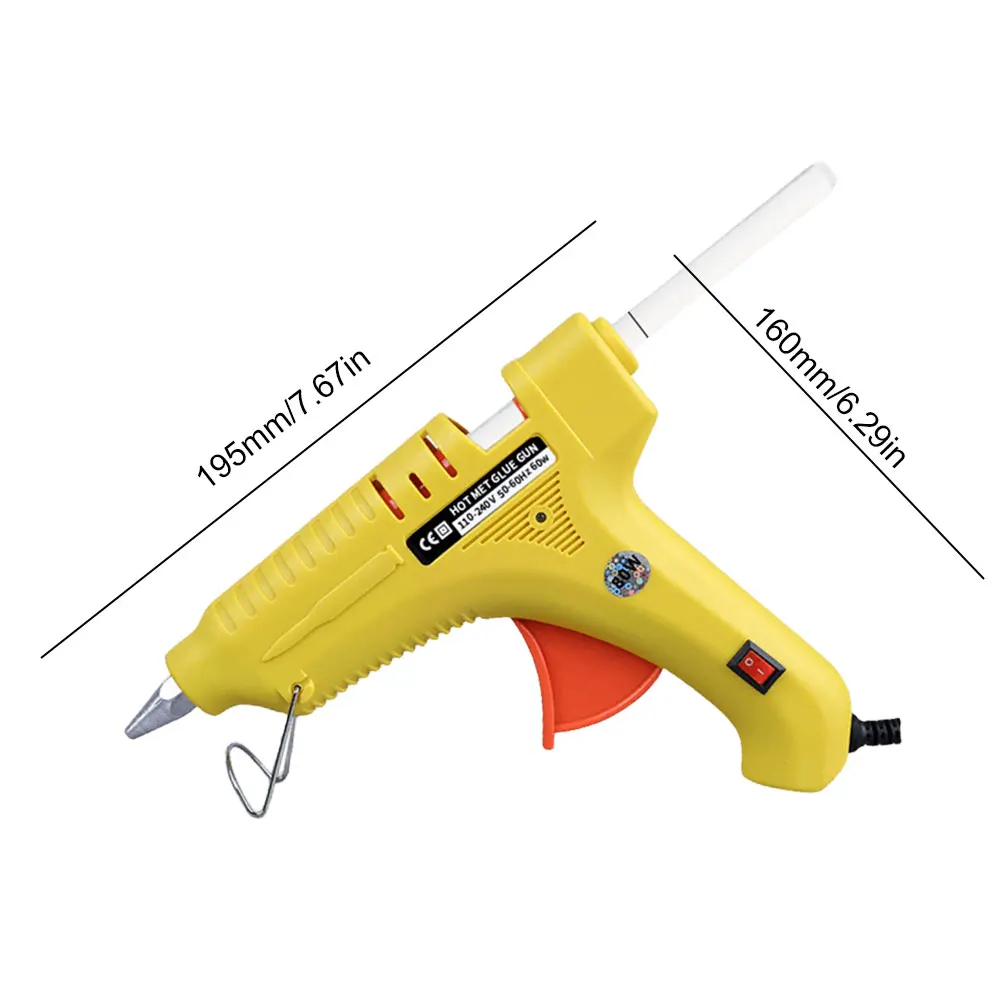 20W Hot Melt Glue Gun Wired Full Size Hot Glue Gun No Glue Leakage Electric  Heat Temperature Guns for DIY Crafts Arts