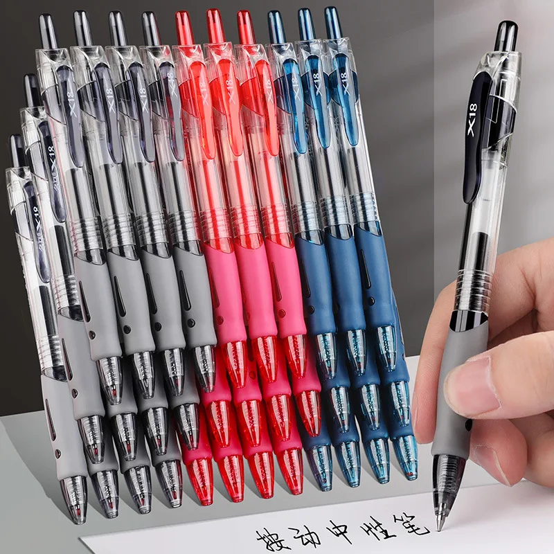 Sofia Retractable Gel Pens Set Black/Red/Blue Ink Ballpoint for