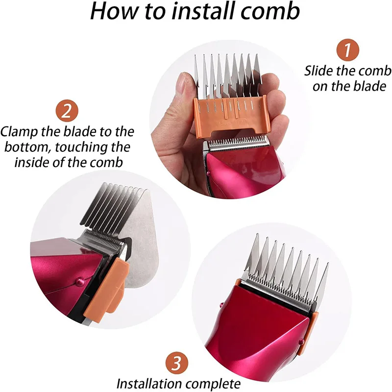 8 個の動物ステンレス鋼ガイドコーム 5in1 ブレード用 Wahl ペット