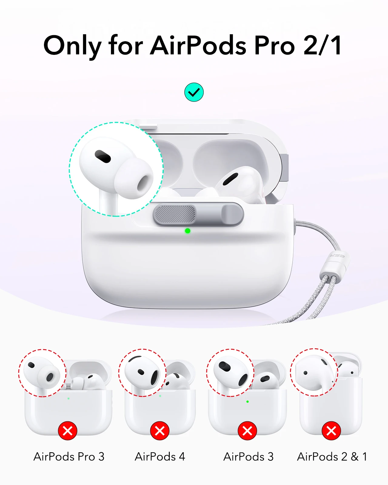 ESR for AirPods Pro 2 ケース ストラップ付き Airpods Pro 2023/2022
