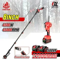 8inch Brushless Telescopic Pole Electric Chainsaw High Branch Height Cordless Garden Tree Pruning Tool For Makita 18V Battery 1