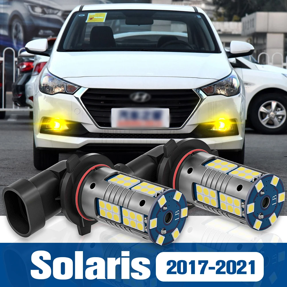 

2pcs LED Fog Light Blub Lamp Accessories Canbus For Hyundai Solaris 2017 2018 2019 2020 2021