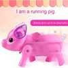 Electric Pull Line Animal Toy Pig with Luminous Music Walking with Traction Rope Animal Toys for Children Puzzle Toy 3