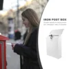 1Pc Iron Suggestion Box Retro Mailbox Home Outdoor Locking Letter Box Wall Mount Mailbox Metal Post Box Garden Supplies 3