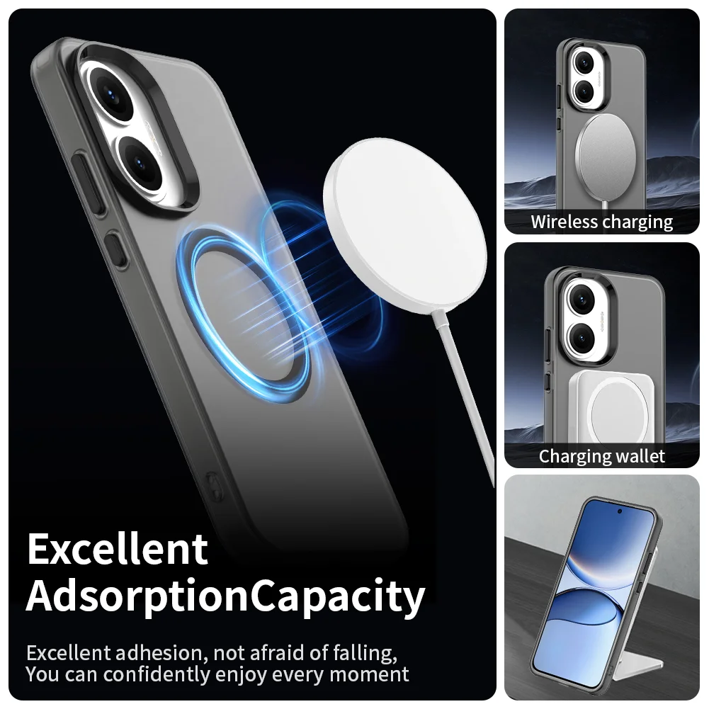 Magsafe Frosted Clear Slim Protective Candy Magnetic Phone Case