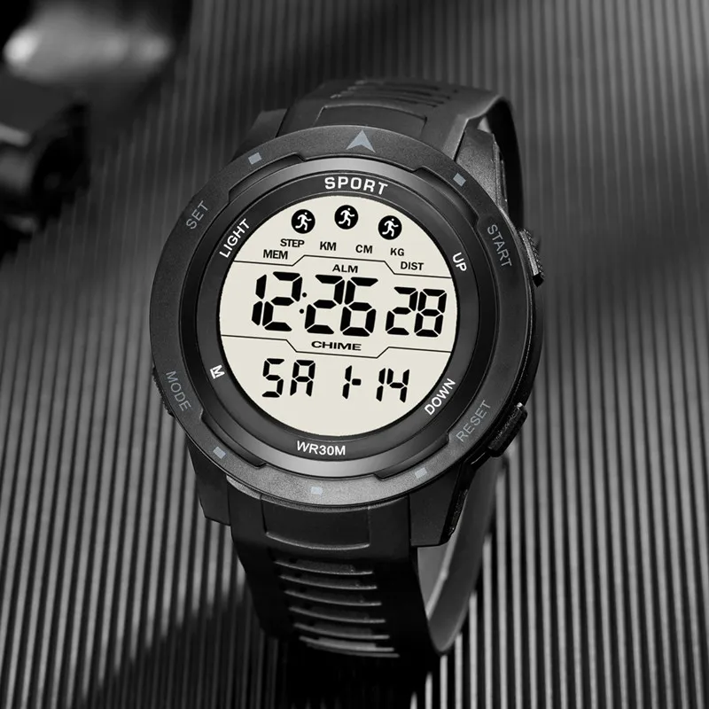 

Цифровые часы для спорта на открытом воздухе, мужские спортивные часы для мужчин, секундомер для бега, электронные часы в стиле милитари, мужские наручные часы