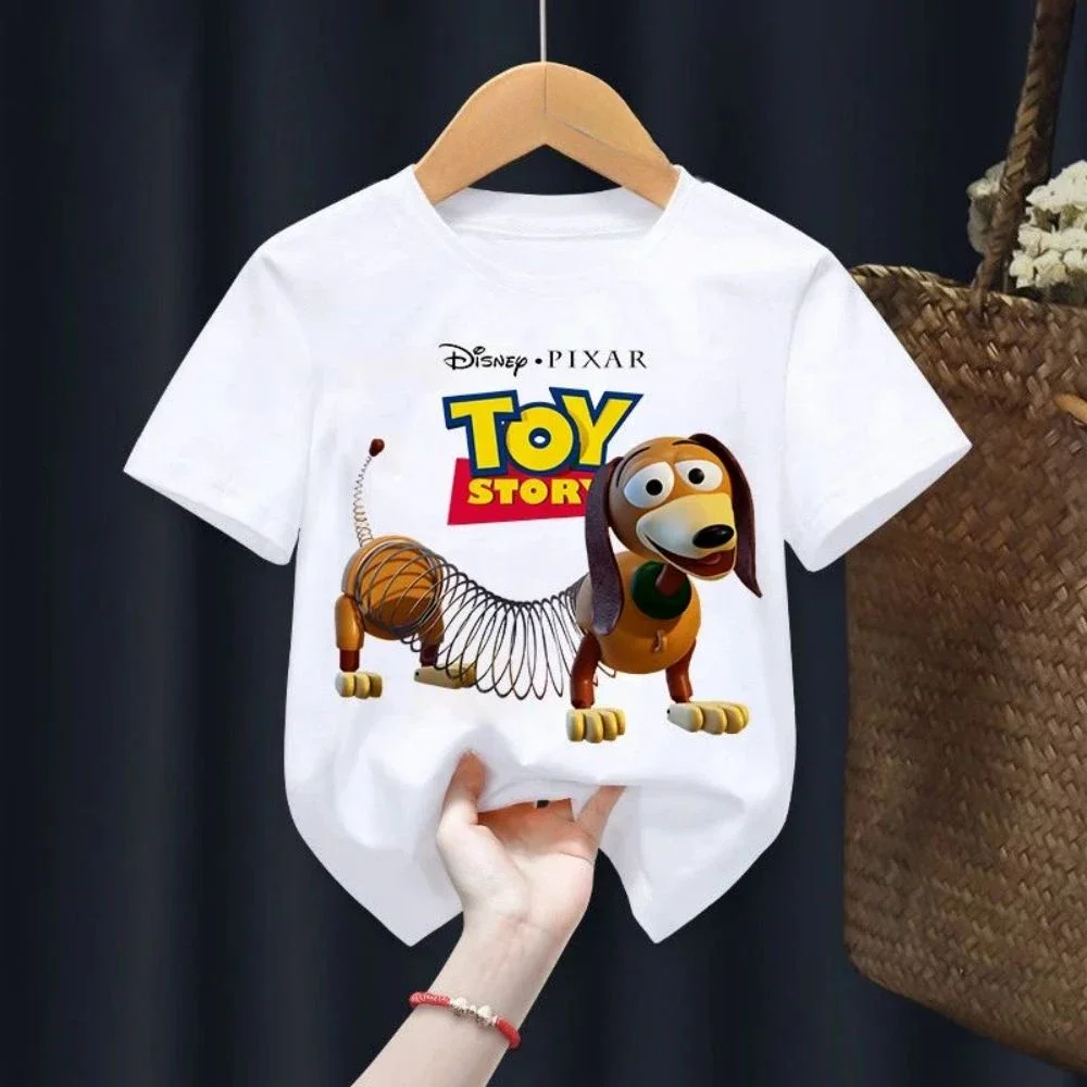 Summer Toy Story Children T Shirt Woody Buzz Lightyear Clothes Kawaii Short Sleeve Anime Cartoon Kids Boys Girls Casual Tee Top 5