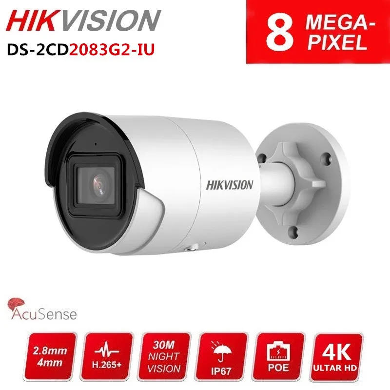

Hikvision Original DS-2CD2083G2-IU 8MP 4K AcuSense PoE Встроенный микрофон IP-камера