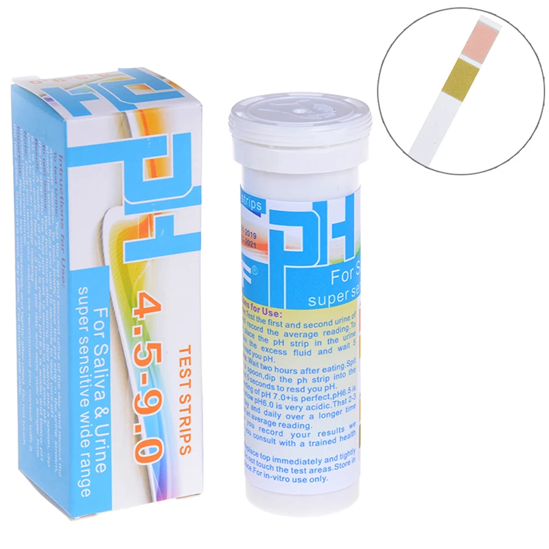 150 Strips bottled ph test paper range ph 4.5-9.0 for urine & saliva indicator